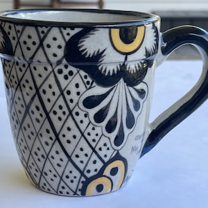 Guatemalan Handmade Coffee Mug. Unique 12 0z, perfect Guatemalan art gift for any loved one, Gift set, Free Shipping!