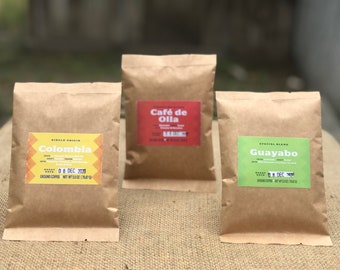Mother's Day Deal .Delicious Coffee gift set , best coffees in one gift. Guatemalan, Colombian coffee & Cafe de Olla, Gift, Free Shipping!