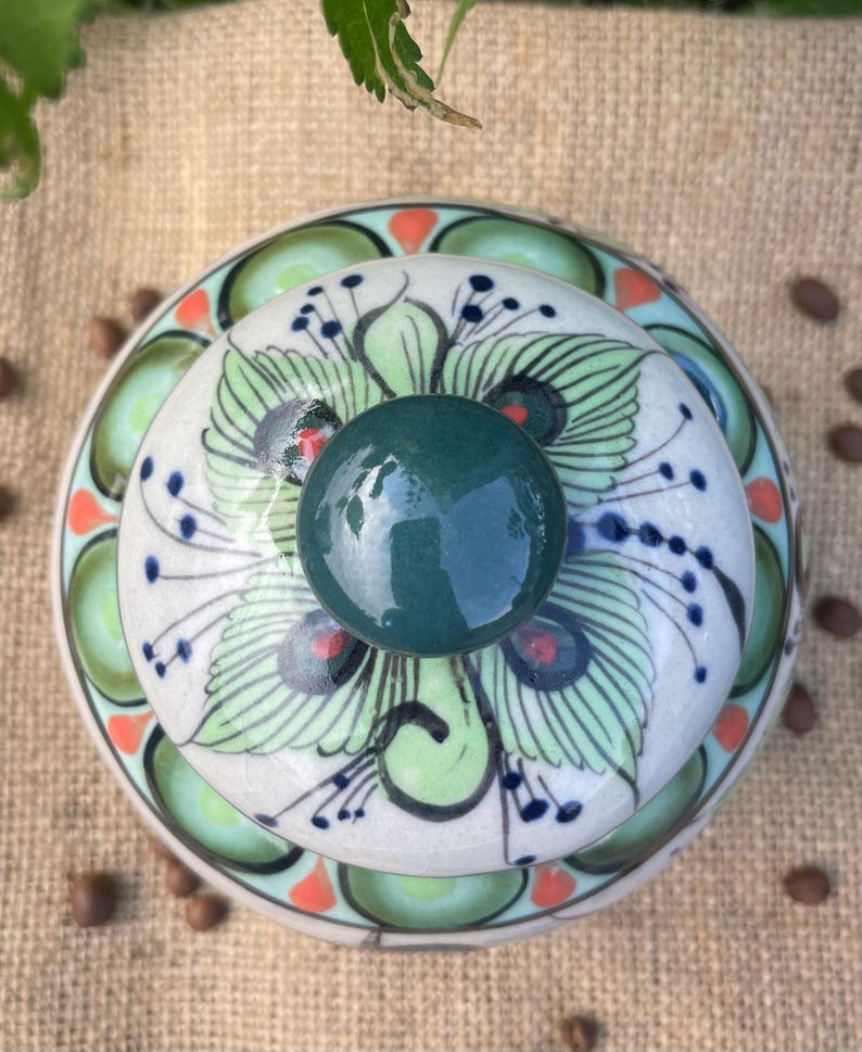 Handmade Ceramic Coffee Pot, Hand Painted Mug Made by Local Artists in