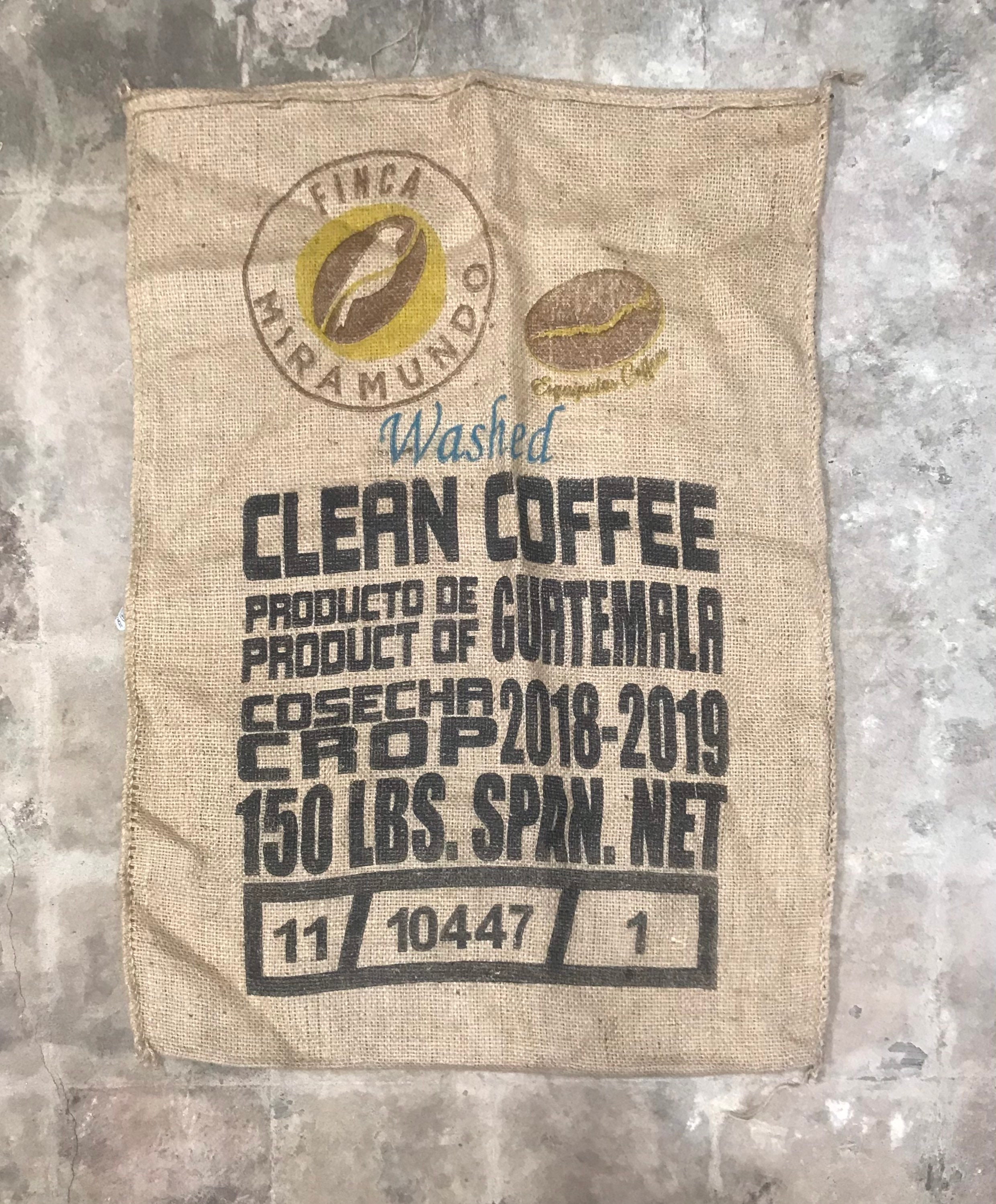 Burlap Coffee bag/ 2 Jute Burlap Bean Coffee Bag / Guatemalan Etsy