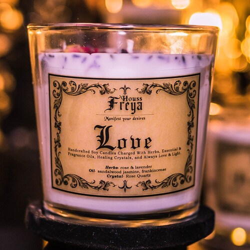 Jill and Ally - Luck Clear Quartz Crystal Intention Candle