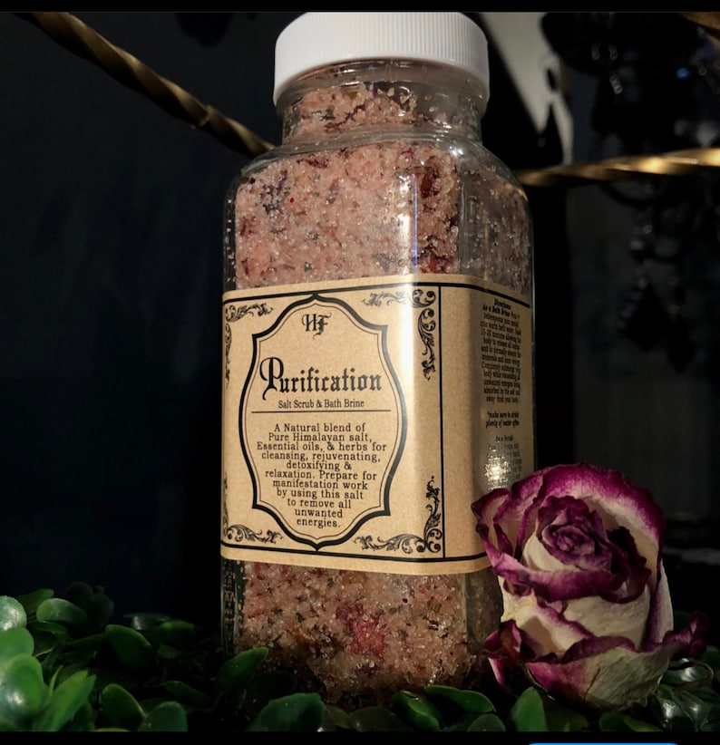 PURIFICATION Aura cleansing Himalayan Body Salt scrub & bath brine image 1