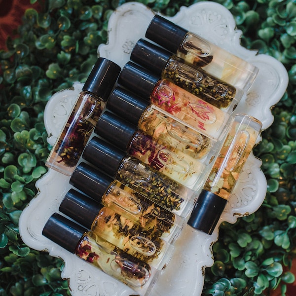 Attraction oil blends with intention herbs/Intention Oils/ Herbs and Oils for Attraction/ Gift for Her / Gift for Him