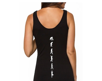 TREELANCE Organic Cotton Yoga Workout Tank Top Moon Phases Shirts Tops Tees  Tank