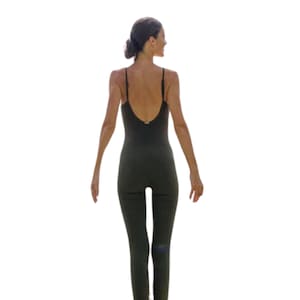 Yoga Dance Workout Green Jumpsuit Bodysuit Unitard Casual Tank One Piece with Bra For Women Gifts for Yoga Instructor Teacher