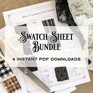 Fabric Stash Inventory, Fabric Swatch Template, Printable Fabric Swatch  Book Pages, Sewing Organizer Printable, Fabric Swatch Organizer, PDF 