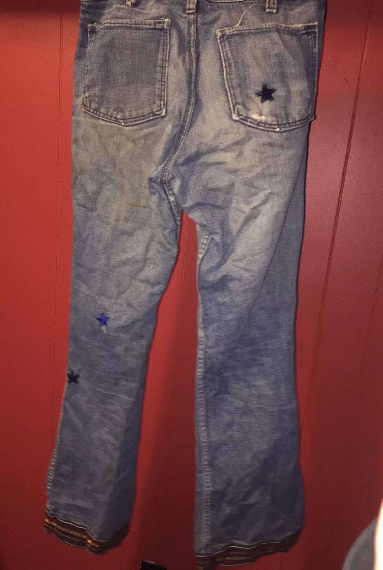 Vintage 1960's Red Snap Jeans Etsy