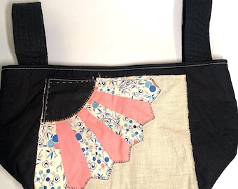 Bolsa de mercado con bloques de patchwork vintage