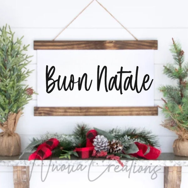 Buon Natale SVG  | Cut File | Digital Download | Trending | Christmas svg | Home Decor svg | Winter svg | Italian Christmas