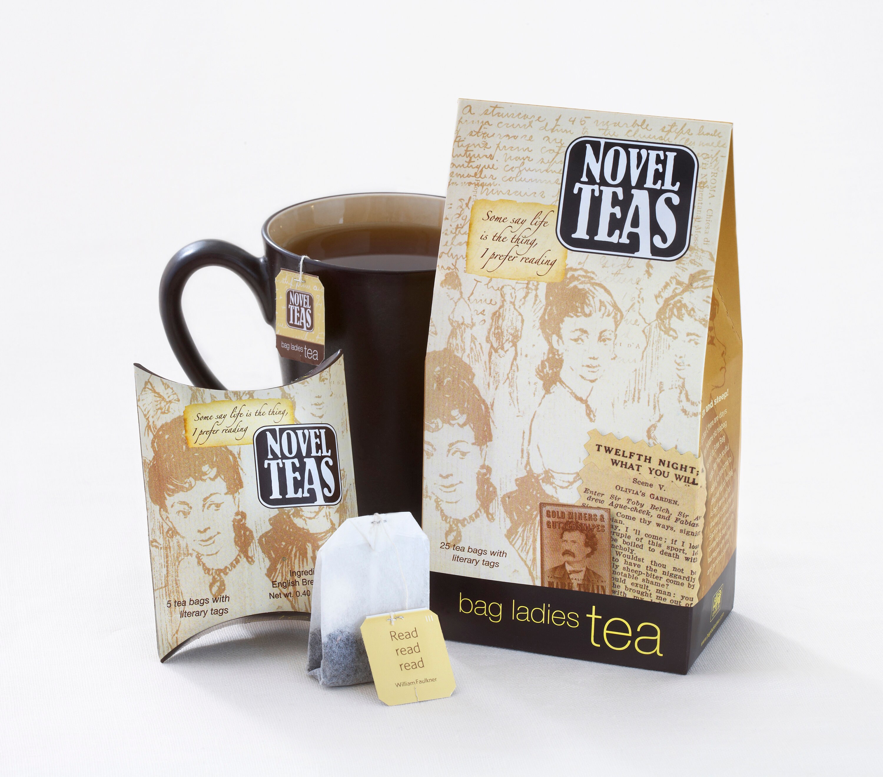 Novel Teas Contains 25 Teabags Individually Tagged With Etsy