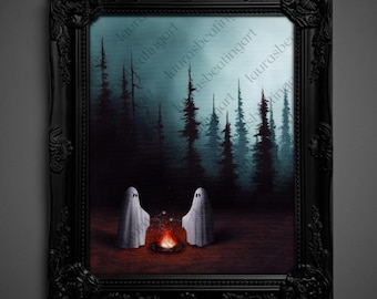 Not AI, Real Art PRINT - "Spooky S'mores" (1483)