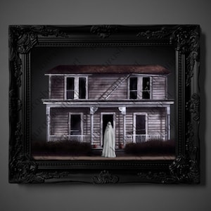 Não é IA, Decoração de Parede Assustadora, Impressão de Arte - "Casa Myers" (1345)