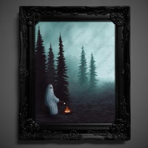 Human-Made Art (nicht AI) PRINT - ""Camping Alone"" (1566)"