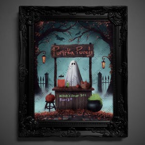 Not AI, Real Art PRINT - "Pumpkin Punch" (1659)