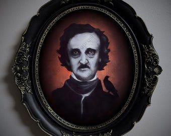 Human-Made Art (nicht AI) PRINT - ""Poe Portrait"" (1463)"