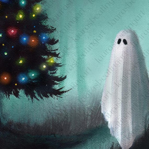 christmas tree dressed as a ghost Christmas Tree Ghost Decoration