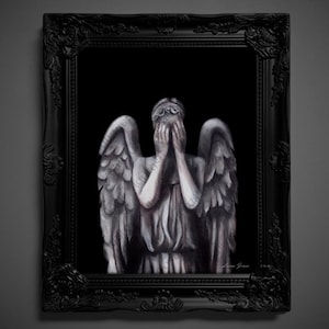 Door mensen gemaakte kunst (geen AI) PRINT: 'Weeping Angel' (1117)