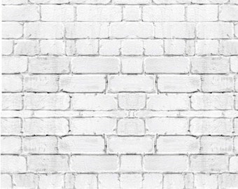 White Brick Wallpaper Etsy White Brick Wallpaper Etsy