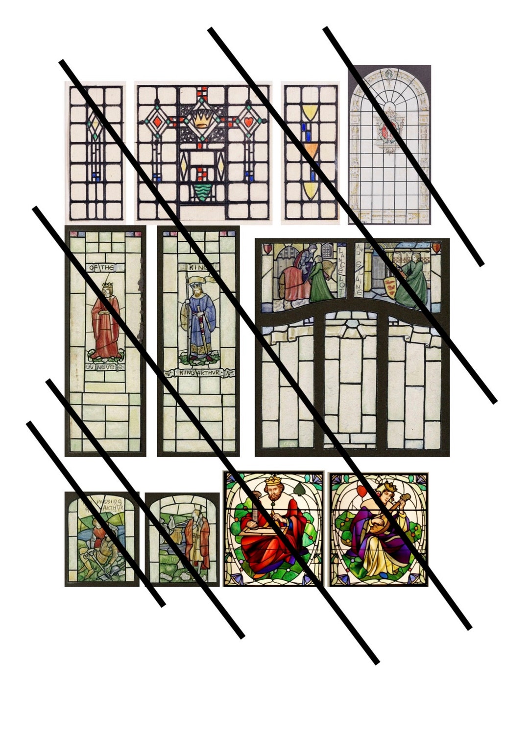 Renaissance Stained Glass Windows, Dollhouse Diorama Templates (PDF ...