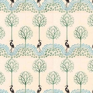 Instant Download Arts and Crafts Heron wallpaper A4 PDF sheet 12th 24th and 48th scale other scales / download available on request