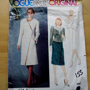 Vintage Vogue Paris Original Chloe Sewing Pattern, Skirt Top Jacket, Size 14