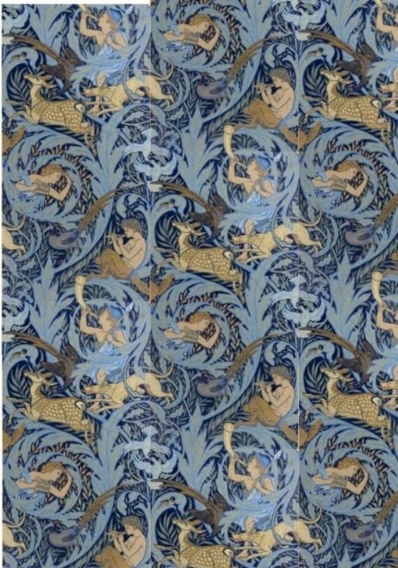 Instant Download Walter Crane wallpaper A4 PDF sheet in 12th | Etsy