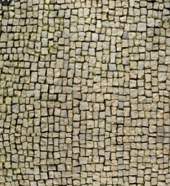 Instant Download Cobblestone Wallpaper A4 PDF & Adjustable Jpeg Scale Shown  is 12th Scale - Etsy