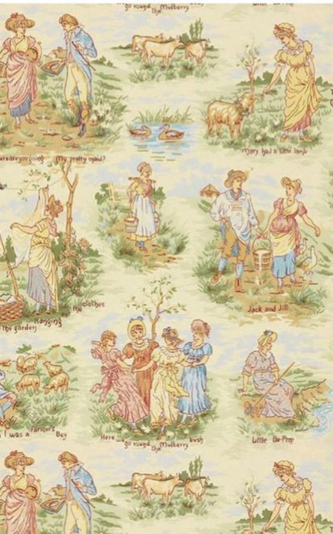 Instant Download Victorian Nursery Style Wallpaper A4 PDF - Etsy