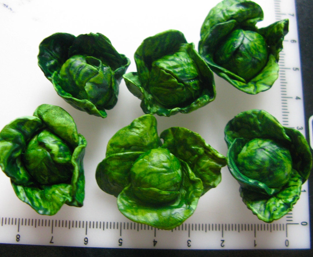 Cabbage Dollhouse Miniature Vegetables 12th Scale Mini Etsy
