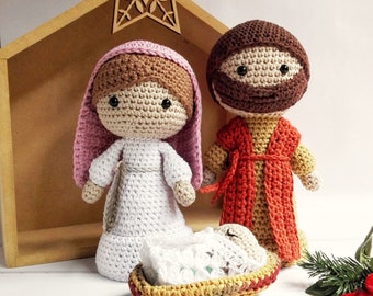 Holy Family Nativity amigurumi pattern