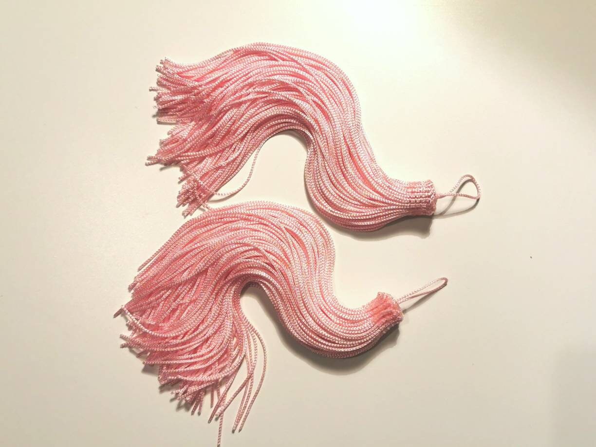 2 Light Pink Handmade Burlesque Tassels Etsy