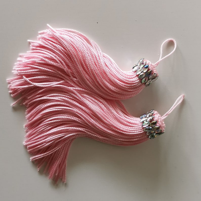 2 Light Pink Handmade Burlesque Tassels Etsy