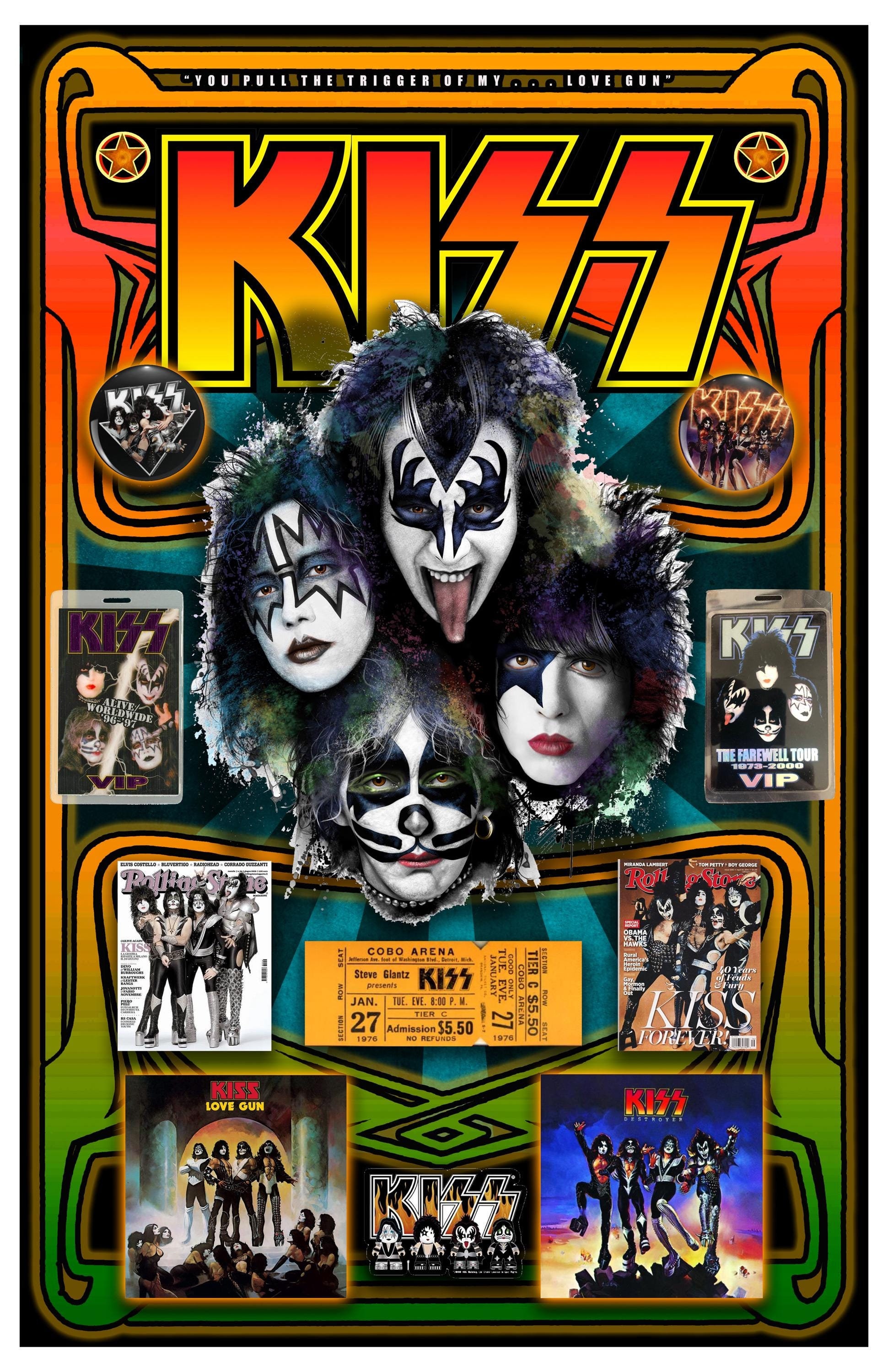 KiSS KiSS 全員サイン入り ポスター B2 HUG and KiSS KISS - Etsy