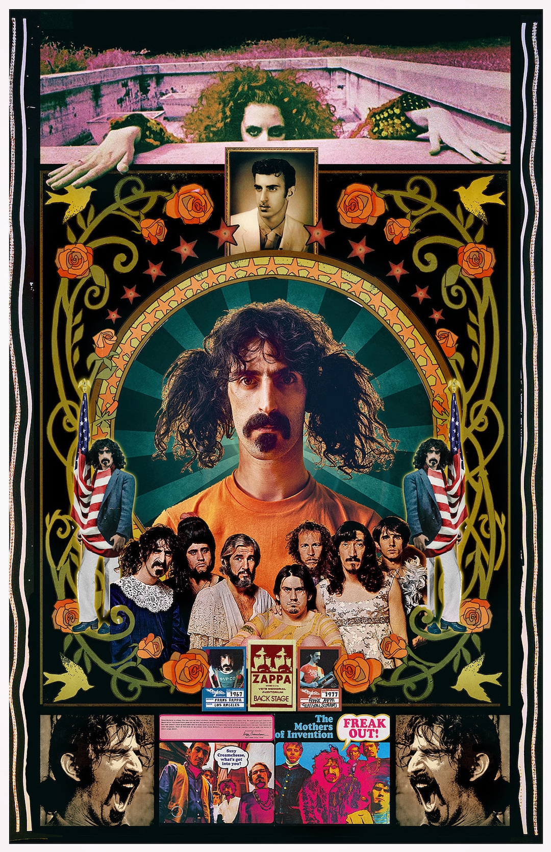 額装済/Frank Zappa Paramount /アノニマス/アートポスター 【公式通販】