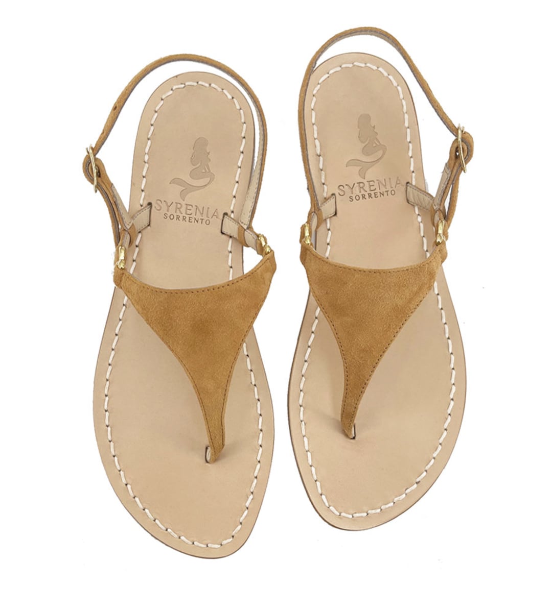 Capri Sandals suade Tan Positano style Handmade Capri sandals Sandali Positano in camoscio Etsy Italia