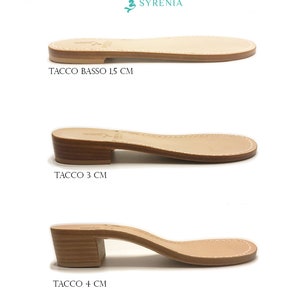 Blu Leather Capri Sandals custom heel flat to 4 cm Italian Sandals infradito caprese in pelle laminata blu, fatto a mano su misura image 3