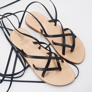Gladiators custom sandals leather - Lace up italian sandals - Sandali gladiatore in pelle