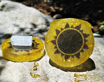 Litha / Summer Solstice / Midsummer Mini Crystal Charging Plate