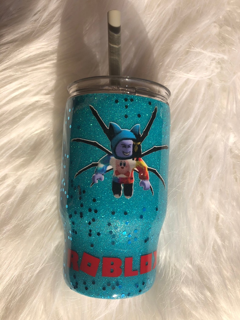 Roblox Glitter Tumbler Kids Tumbler Kids Cup Travel Mug Custom Glitter Cup Personalized Tumbler Roblox - 