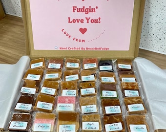 Handmade Fudge Gift Box: Gourmet Fudge, Letterbox Treat, personalised gift. Perfect Birthday present, Gluten free