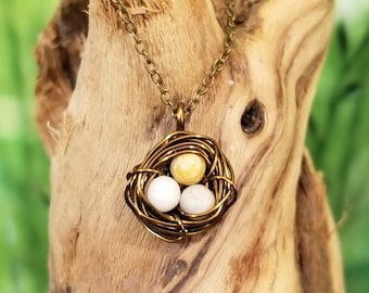 Nestling Necklace | Bird Nests Symbolize Family, New Life & New Beginnings | FREE SHIPPING