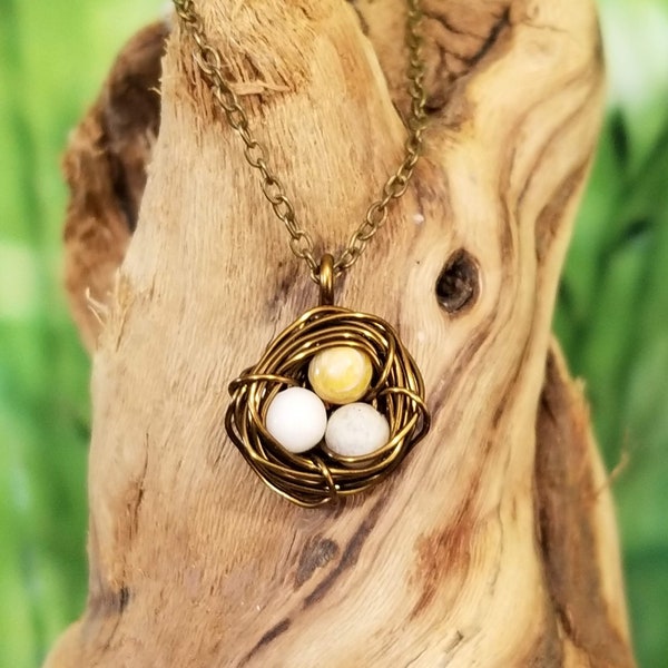 Nestling Necklace | Bird Nests Symbolize Family, New Life & New Beginnings | FREE SHIPPING