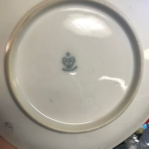RS Germany 6.5 inch plate green with roses