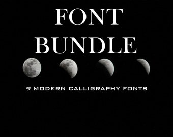Digital Font Bundle Calligraphy font bundle Craft Font Silhouette script fonts modern calligraphy fonts wedding fonts cursive font