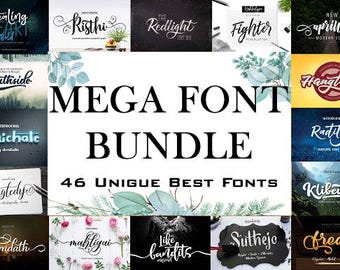 Digital Font Bundle Calligraphy font bundle Craft Font script fonts modern calligraphy fonts wedding fonts cursive font