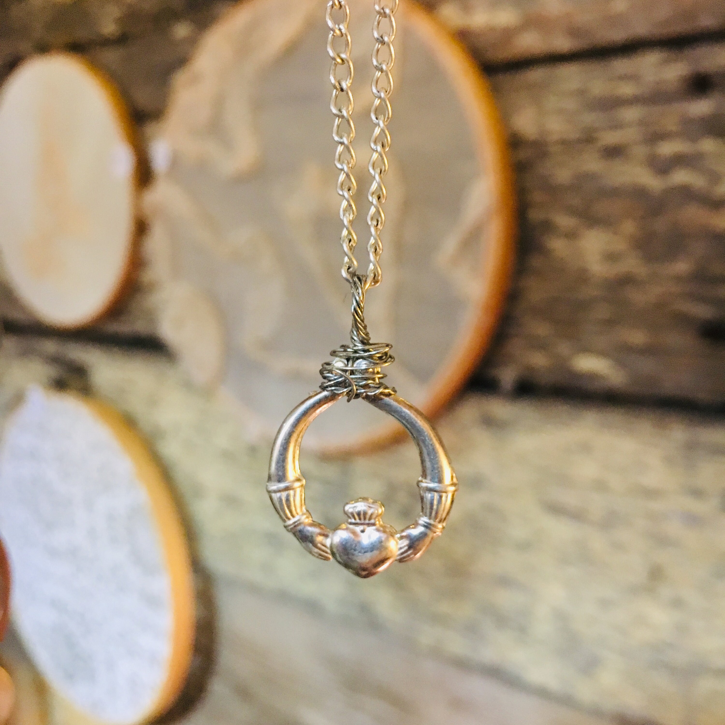 claddagh heart necklace