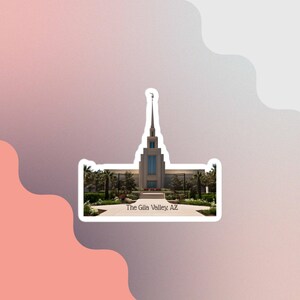 The Gila Valley AZ Temple Sticker | Waterproof Vinyl Stickers | Missionary Gifts | Primary & Nursery Gift | Stocking Stuffer | LDS Temple