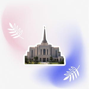 Gilbert, AZ Temple Sticker | Waterproof Vinyl Stickers | Missionary Gifts | Primary & Nursery Gift | Stocking Stuffer | LDS Temple Sticker