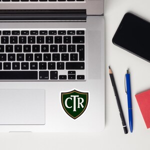 Green CTR Shield LDS Sticker | Waterproof Vinyl Stickers | Missionary Gifts | Primary & Nursery Gift | Stocking Stuffer |