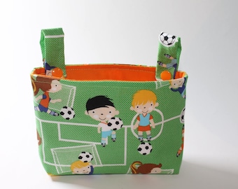 Handlebar bag for wheeled football children